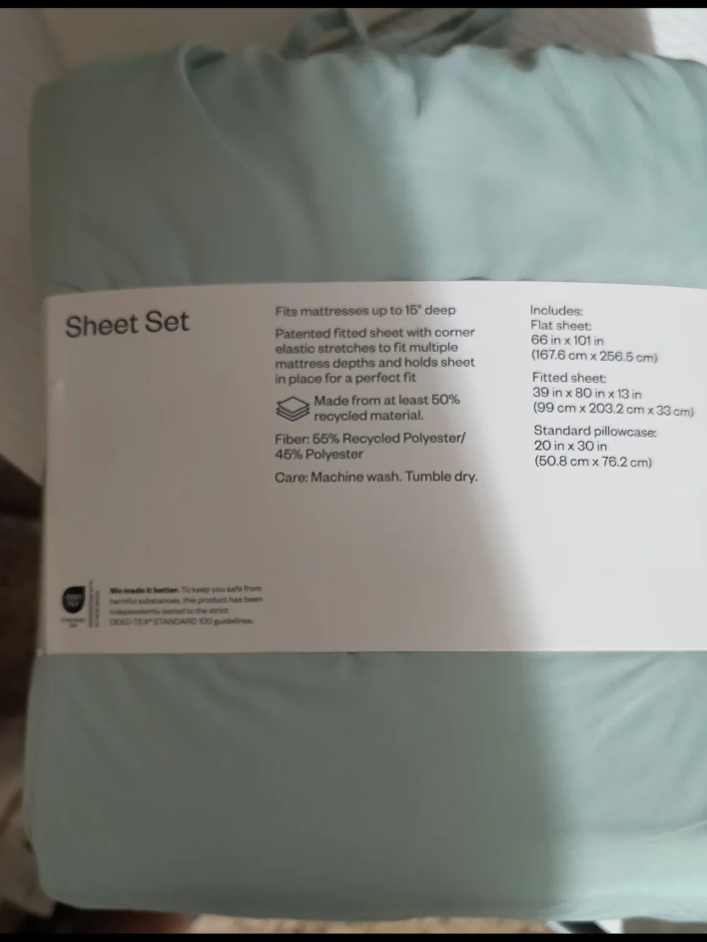 Room Essentials Microfiber Sheet Set in Aqua Green - Twin XL